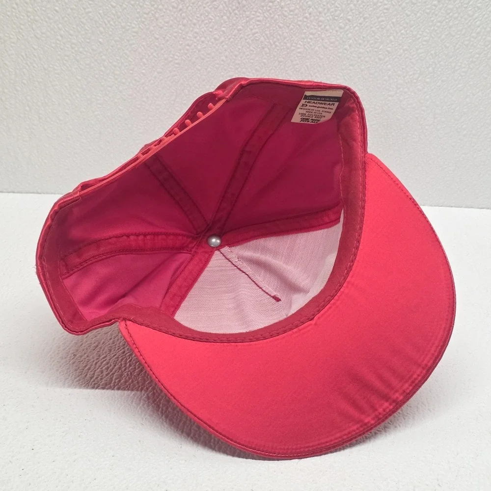 Vintage Smirnoff Vodka Red Satin Snapback Cap Hat Made In USA